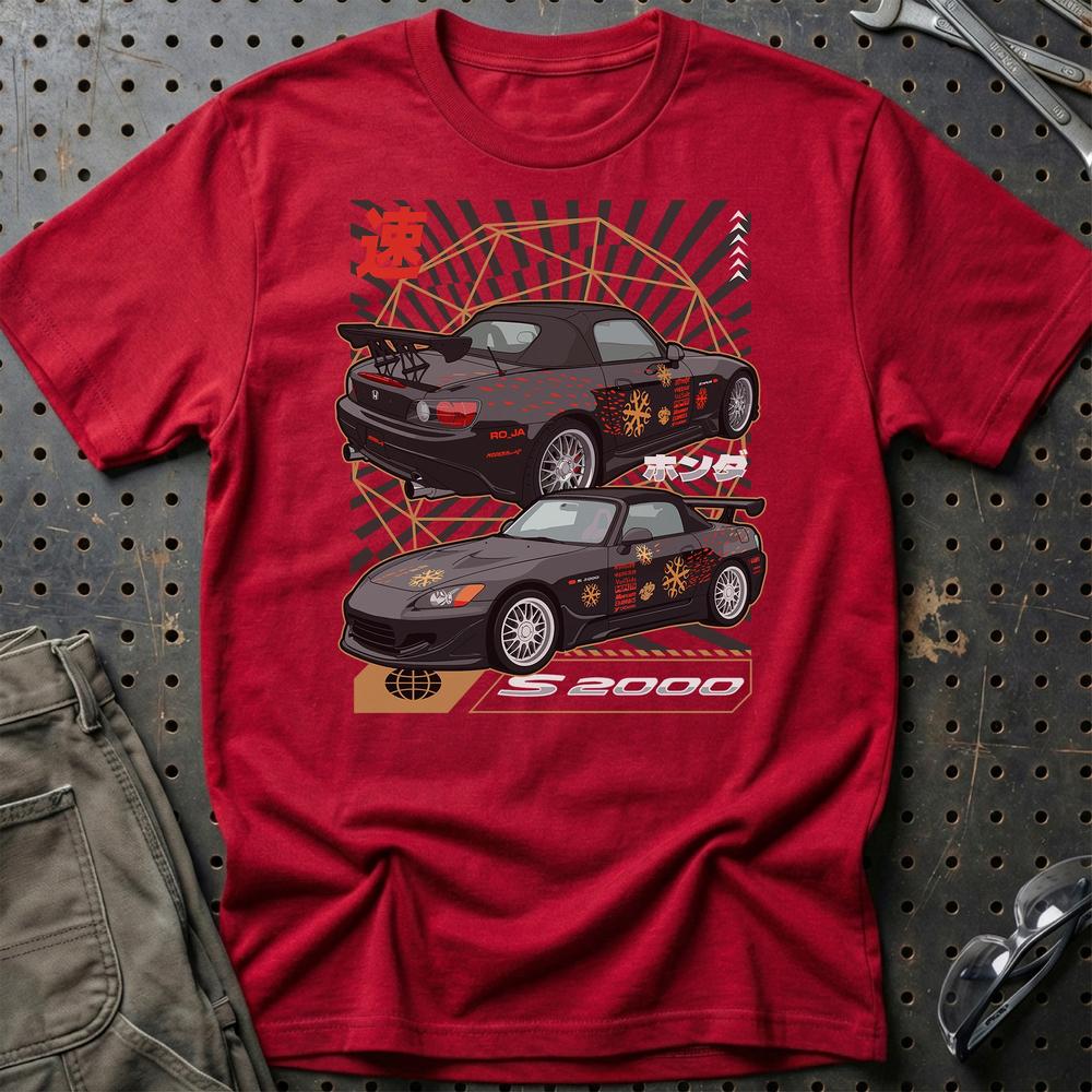 Honda S2000 Fast And Furios Cars - Unisex T-Shirt-Beklædning-Honda-Rød-S-Garage Culture Shop- garage - man cave - merchandise