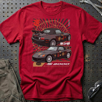 Honda S2000 Fast And Furios Cars - Unisex T-Shirt-Beklædning-Honda-Rød-S-Garage Culture Shop- garage - man cave - merchandise