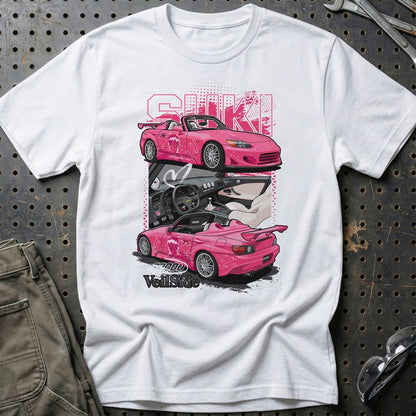 Honda S2000 Suki Fast And Furios Cars - Unisex T-Shirt-Beklædning-Honda-Hvid-S-Garage Culture Shop- garage - man cave - merchandise