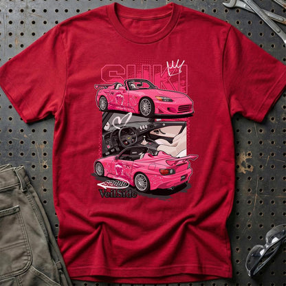 Honda S2000 Suki Fast And Furios Cars - Unisex T-Shirt-Beklædning-Honda-Rød-S-Garage Culture Shop- garage - man cave - merchandise
