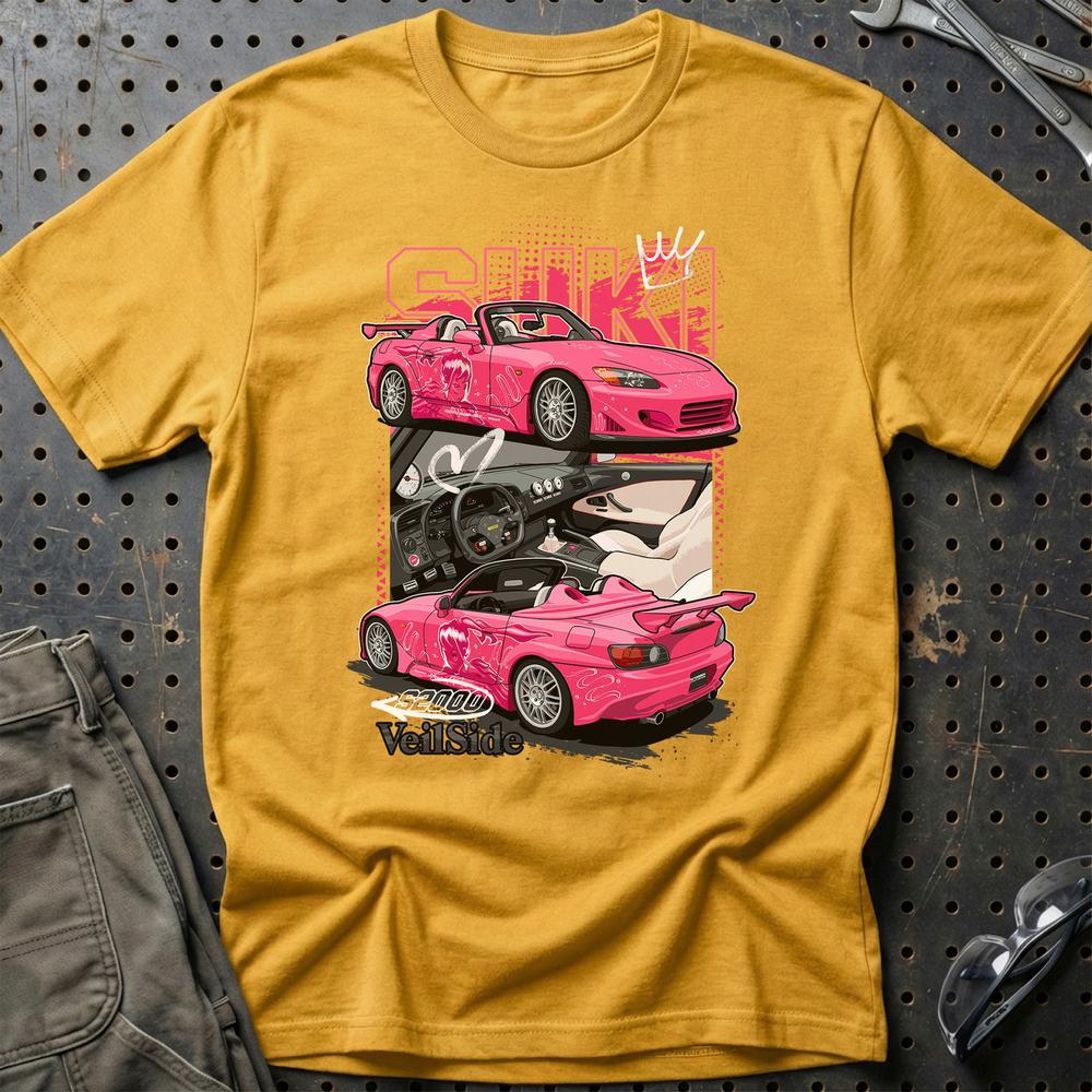 Honda S2000 Suki Fast And Furios Cars - Unisex T-Shirt-Beklædning-Honda-Guld-S-Garage Culture Shop- garage - man cave - merchandise