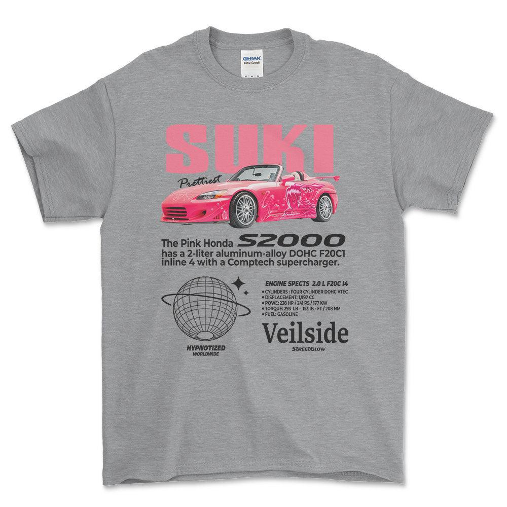 Honda S2000 - Unisex T-Shirt , Bomuld-Beklædning-Honda-Grå Sport-S-Forside-Garage Culture Shop- garage - man cave - merchandise