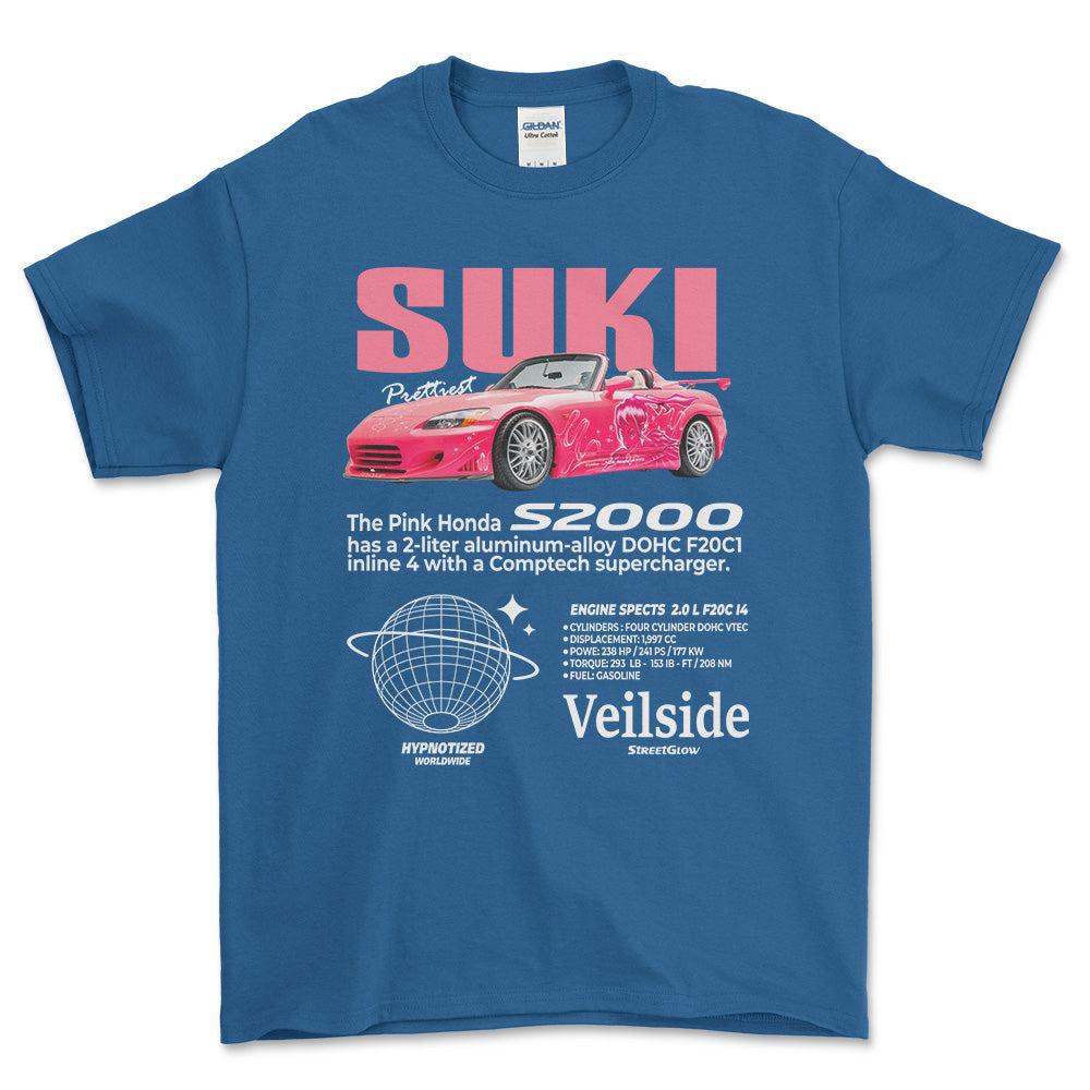 Honda S2000 - Unisex T-Shirt , Bomuld-Beklædning-Honda-Blå Royal-S-Forside-Garage Culture Shop- garage - man cave - merchandise