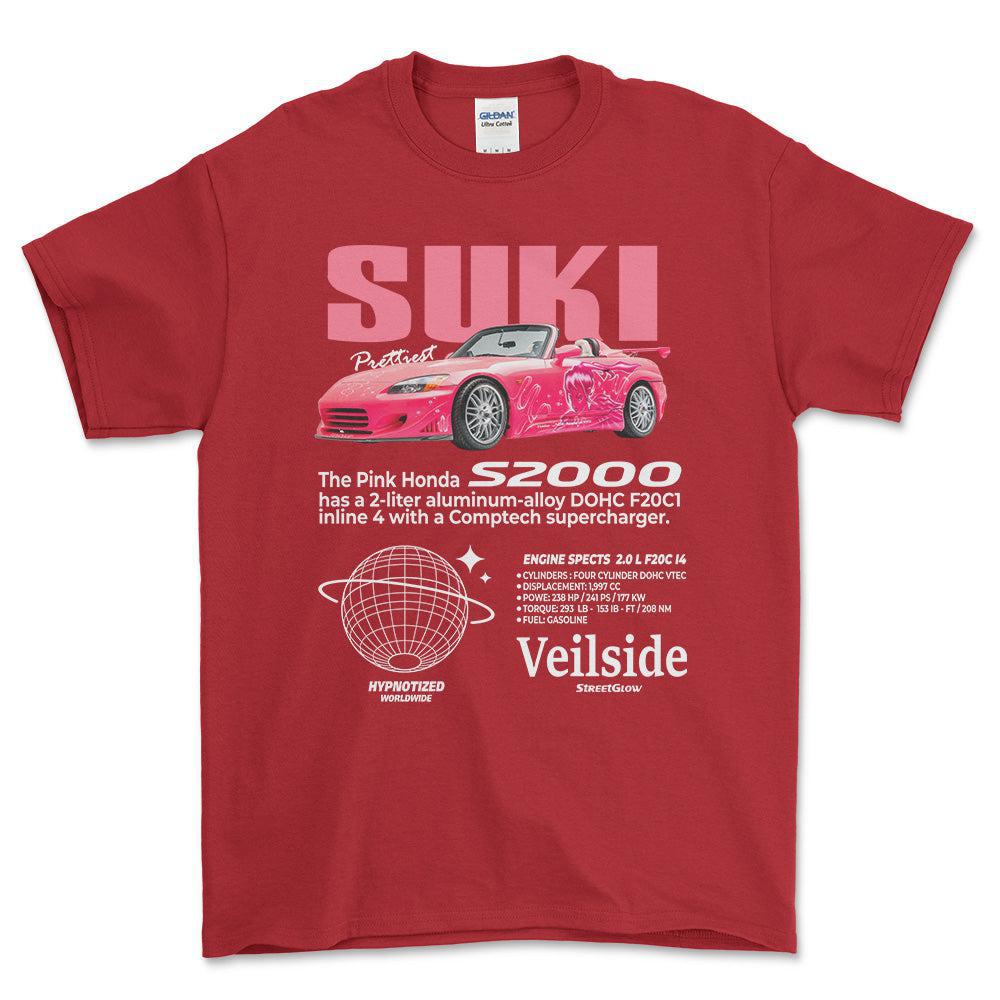 Honda S2000 - Unisex T-Shirt , Bomuld-Beklædning-Honda-Rød-S-Forside-Garage Culture Shop- garage - man cave - merchandise