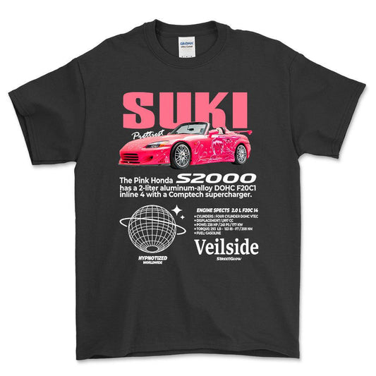 Honda S2000 - Unisex T-Shirt , Bomuld-Beklædning-Honda-Sort-S-Forside-Garage Culture Shop- garage - man cave - merchandise