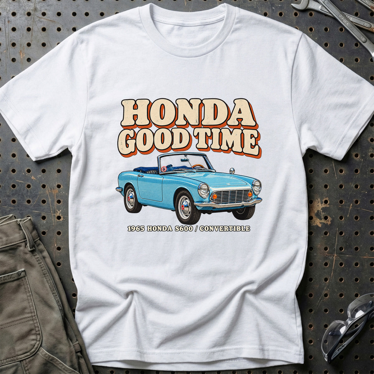 
Honda S600 Convertible 1965 – Honda Good Time T-Shirt – Hvid