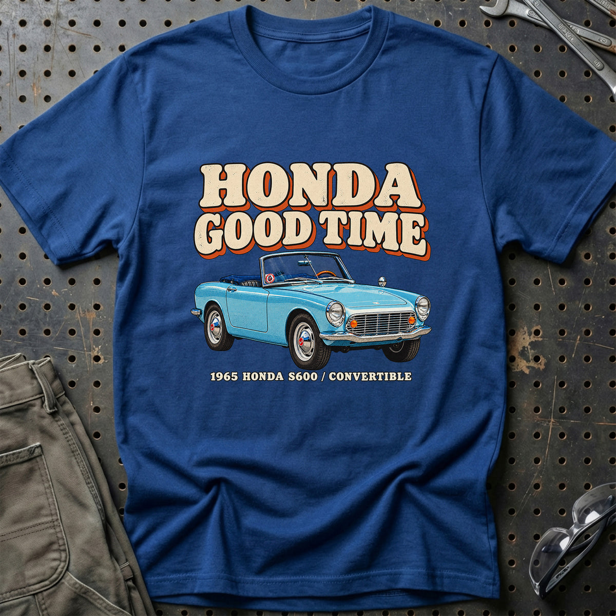 
Honda S600 Convertible 1965 – Honda Good Time T-Shirt – Blå Royal