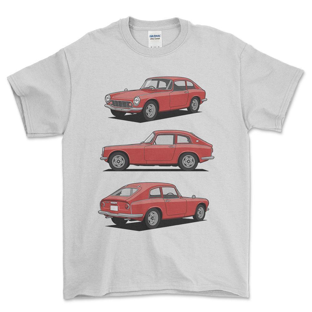 Honda S600 Coupe - Unisex T-Shirt-Beklædning-Honda-Hvid-S-Forside-Garage Culture Shop- garage - man cave - merchandise