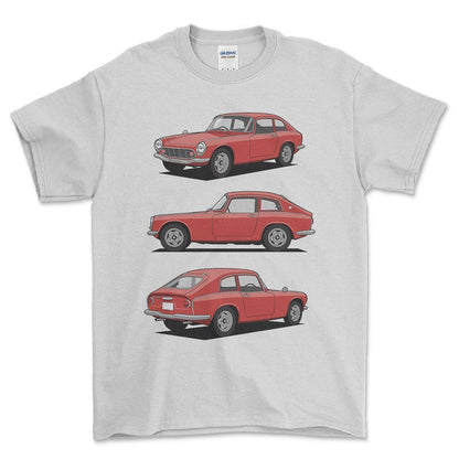 Honda S600 Coupe - Unisex T-Shirt-Beklædning-Honda-Hvid-S-Forside-Garage Culture Shop- garage - man cave - merchandise