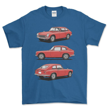 Honda S600 Coupe - Unisex T-Shirt-Beklædning-Honda-Blå Royal-S-Forside-Garage Culture Shop- garage - man cave - merchandise
