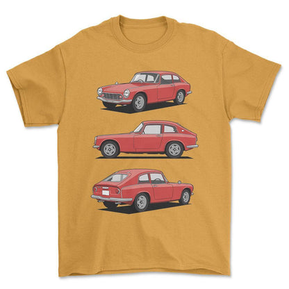 Honda S600 Coupe - Unisex T-Shirt-Beklædning-Honda-Guld-S-Forside-Garage Culture Shop- garage - man cave - merchandise