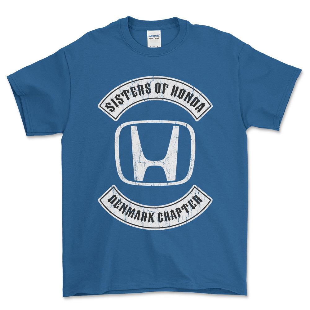 Honda Sisters Of Honda Denmark Chapter T-Shirt-Beklædning-Honda-Blå Royal-S-Garage Culture Shop- garage - man cave - merchandise