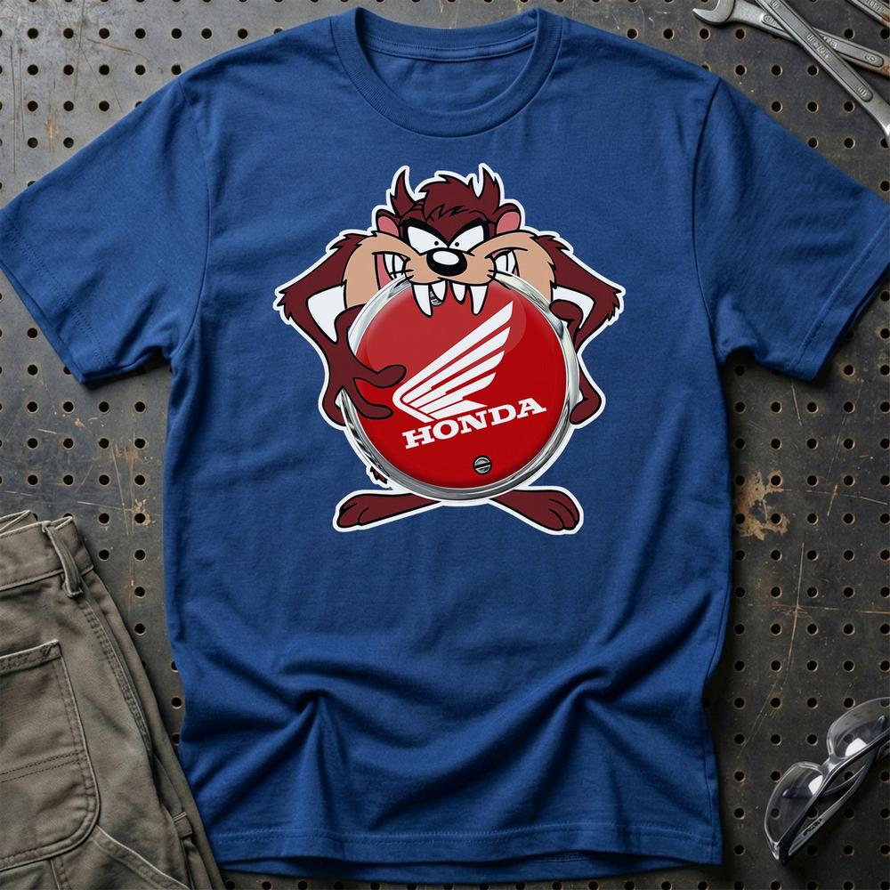 Honda TAZ Unisex T-Shirt , Bomuld-Beklædning-Honda-Blå Royal-S-Garage Culture Shop- garage - man cave - merchandise