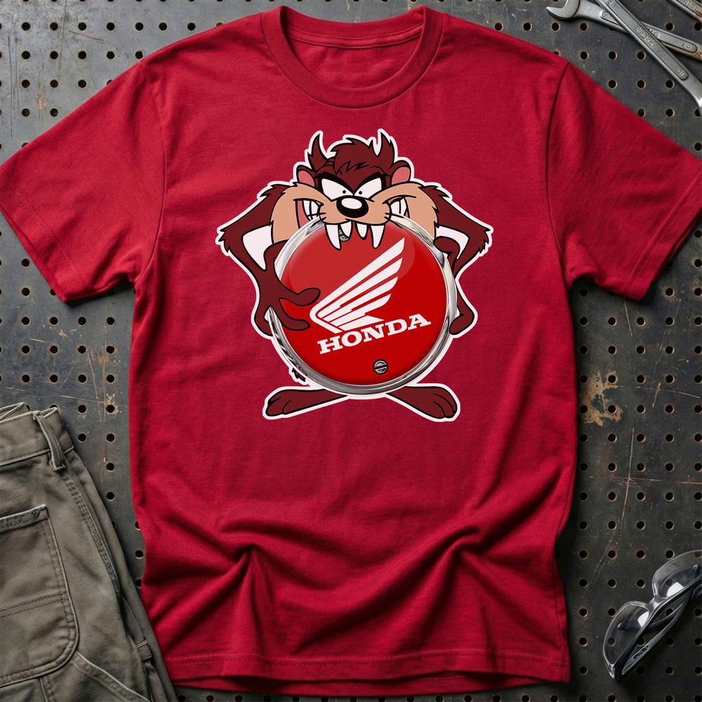 Honda TAZ Unisex T-Shirt , Bomuld-Beklædning-Honda-Rød-S-Garage Culture Shop- garage - man cave - merchandise