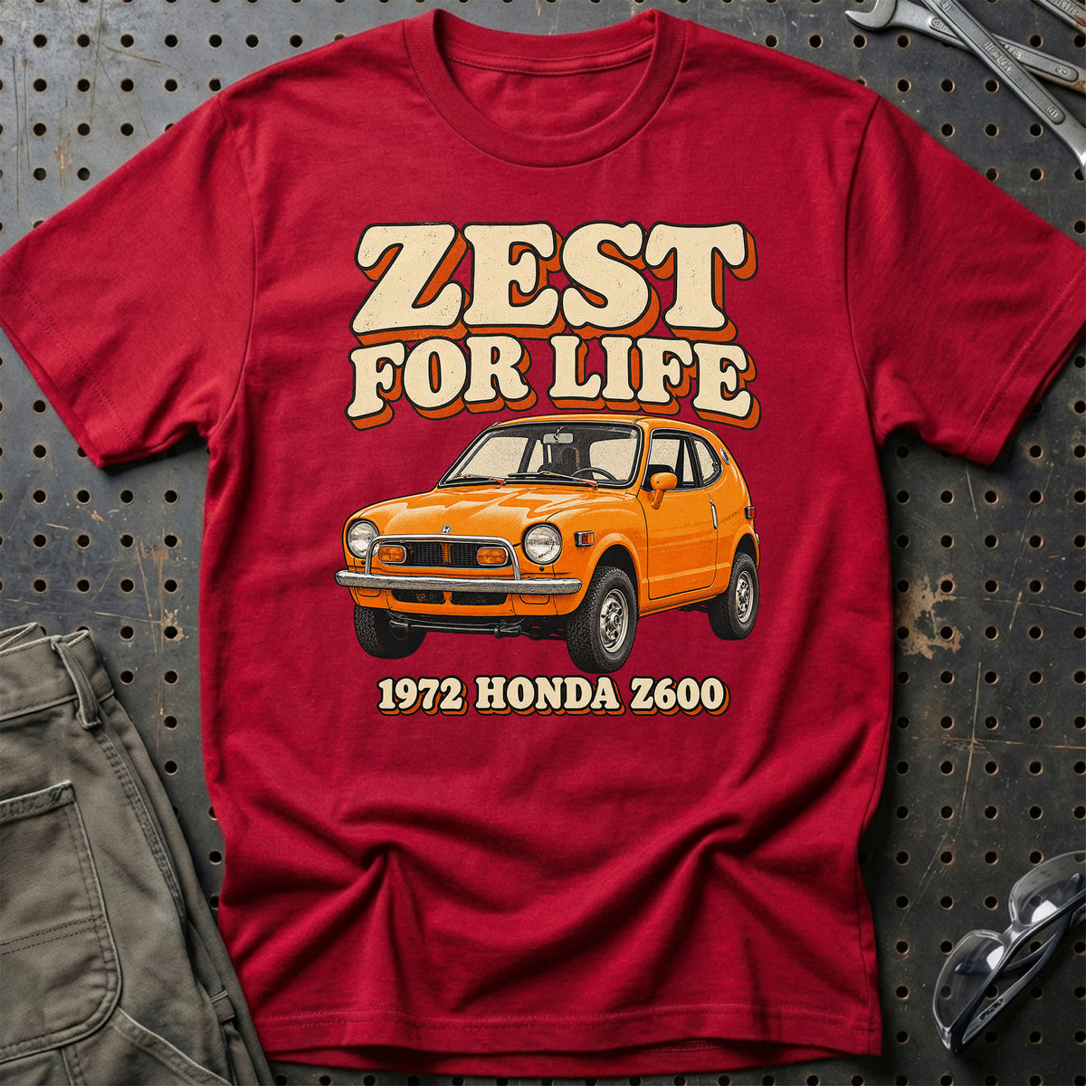 
Honda Z600 1972 – Zest for Life T-Shirt – Rød