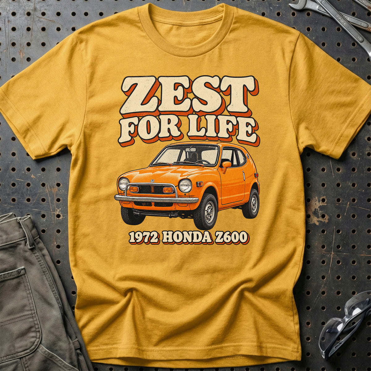 
Honda Z600 1972 – Zest for Life T-Shirt – Guld