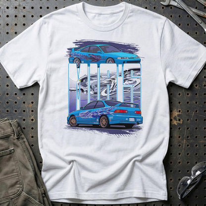 Honda integra Mias Fast And Furios Cars - Unisex T-Shirt-Beklædning-Honda-Hvid-S-Garage Culture Shop- garage - man cave - merchandise