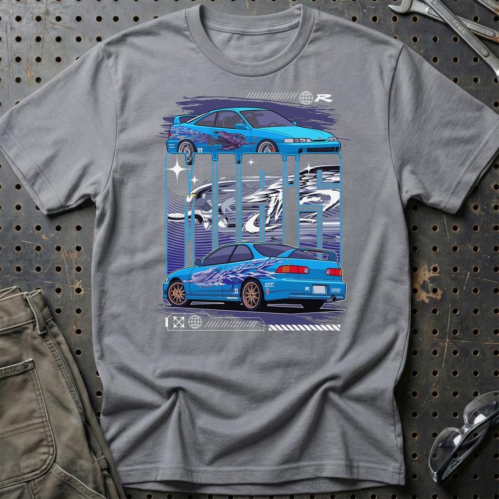 Honda integra Mias Fast And Furios Cars - Unisex T-Shirt-Beklædning-Honda-Grå Sport-S-Garage Culture Shop- garage - man cave - merchandise