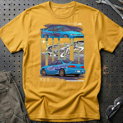 Honda integra Mias Fast And Furios Cars - Unisex T-Shirt-Beklædning-Honda-Guld-S-Garage Culture Shop- garage - man cave - merchandise