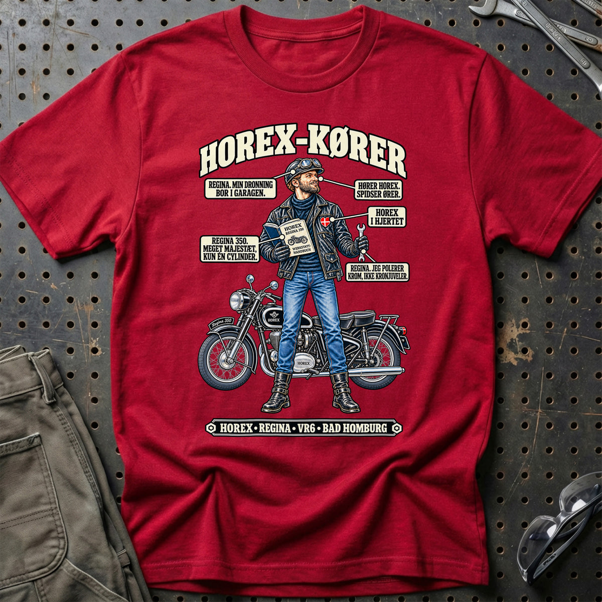 
Horex-Kører T-Shirt – Rød