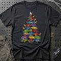 Hot Rod Juletræ Christmas Tree T-Shirt-Beklædning-Hot Rod-Sort-S-Garage Culture Shop- garage - man cave - merchandise