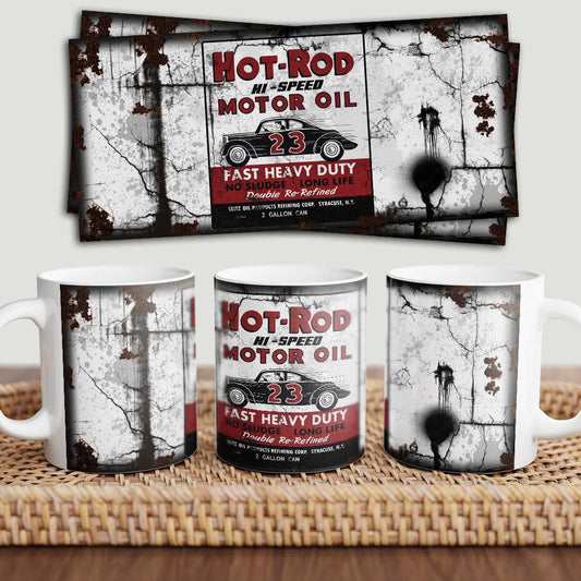 Hot-Rod Motorolie Keramisk Krus-Krus-Motorolie-Garage Culture Shop- garage - man cave - merchandise