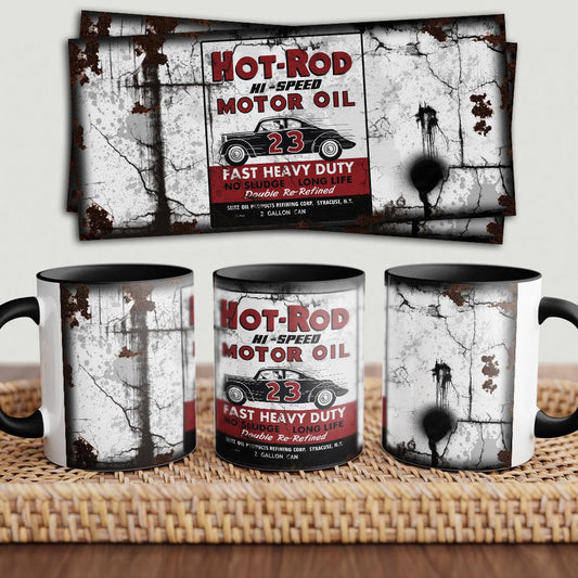 Hot Rod "To Toner" Vintage Keramisk Krus-Krus-Motoroil-Garage Culture Shop- garage - man cave - merchandise