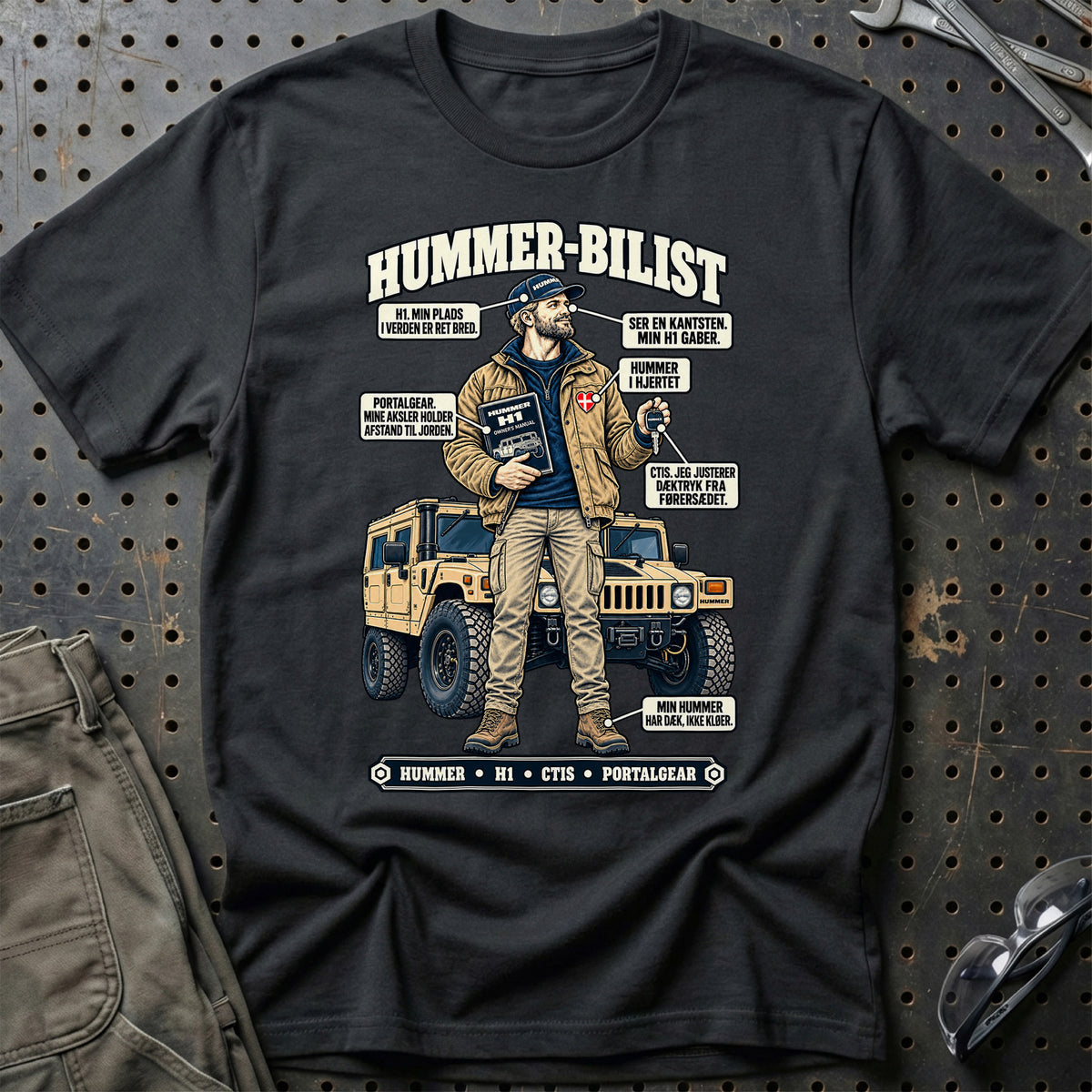 
Hummer-Bilist T-Shirt – Sort