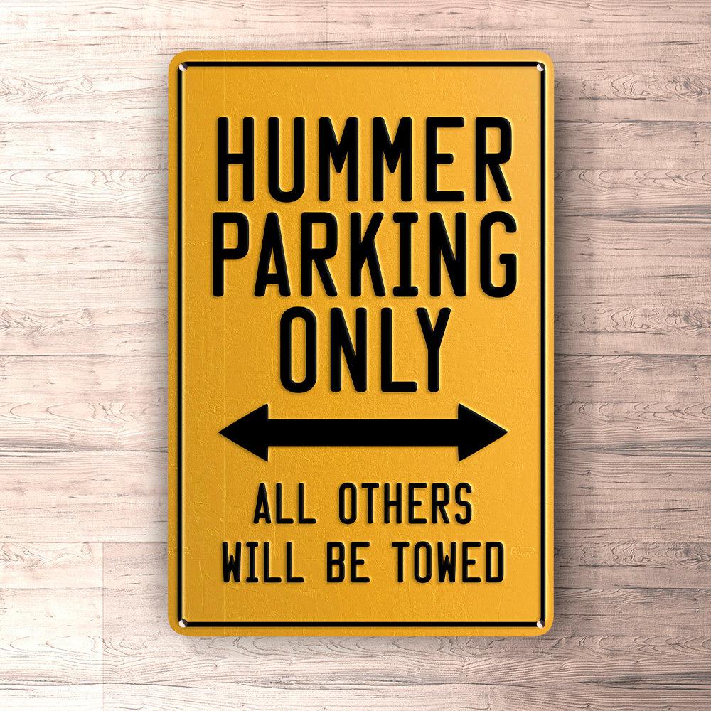 Hummer Parking Only Skilte, Musemåtte, Dørmåtte , Plakat-Parking skilte-Hummer-Garage Culture Shop- garage - man cave - merchandise