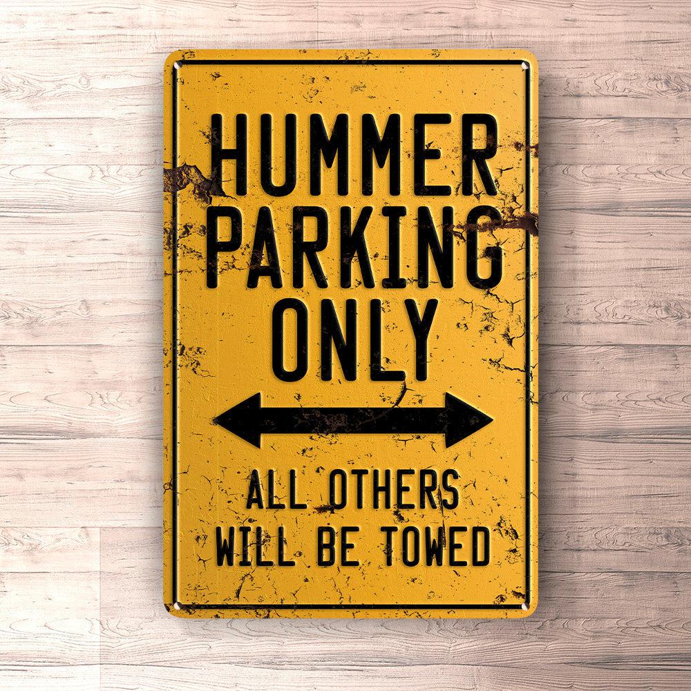 Hummer Parking Only Skilte, Musemåtte, Dørmåtte , Plakat-Parking skilte-Hummer-Garage Culture Shop- garage - man cave - merchandise