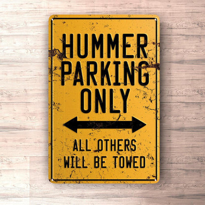 Hummer Parking Only Skilte, Musemåtte, Dørmåtte , Plakat-Parking skilte-Hummer-Garage Culture Shop- garage - man cave - merchandise