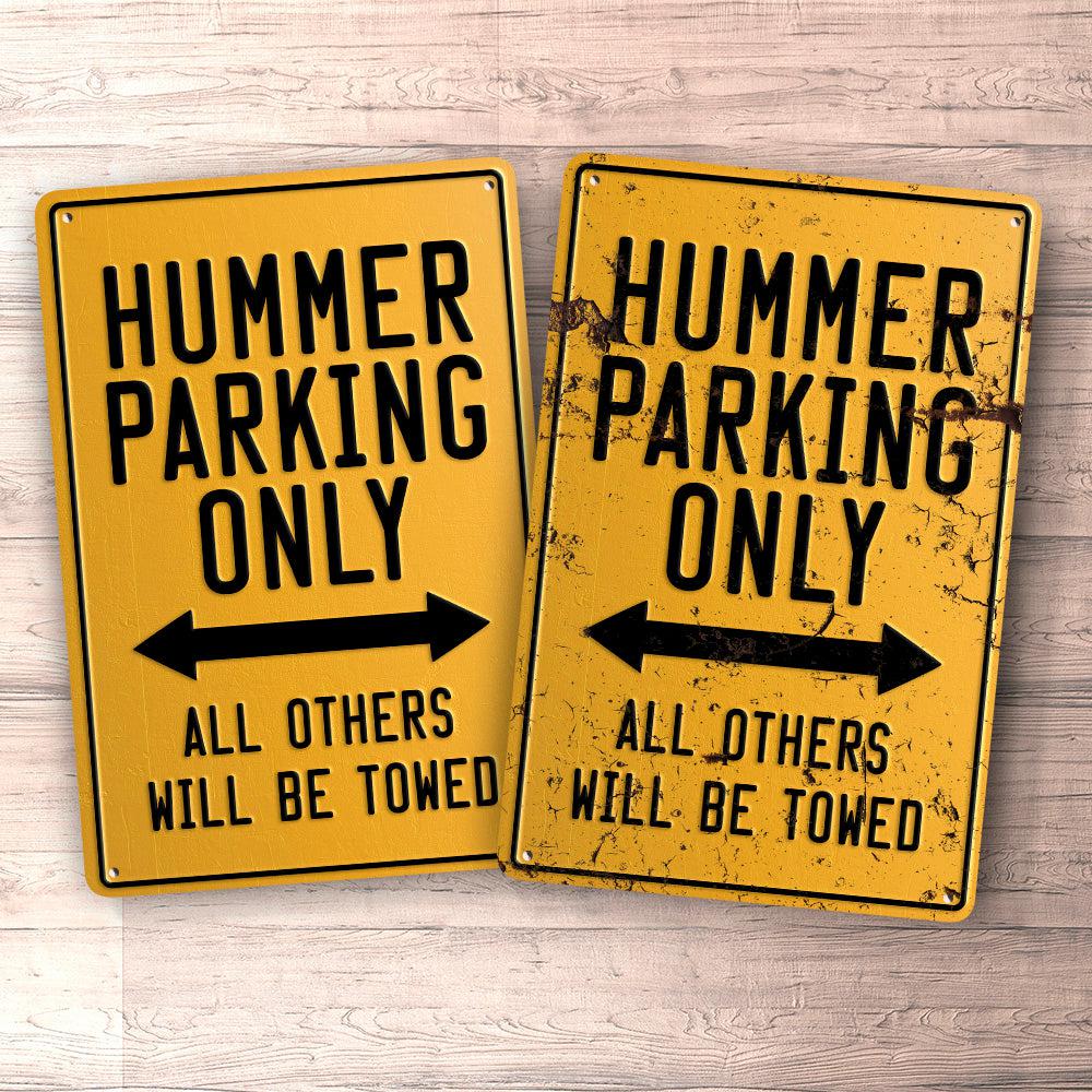 Hummer Parking Only Skilte, Musemåtte, Dørmåtte , Plakat-Parking skilte-Hummer-Garage Culture Shop- garage - man cave - merchandise