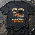 
Humøret er fikset – Bilen er stadig i stykker – Farvet motiv – Unisex T-Shirt – Sort