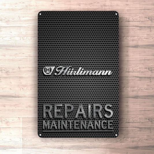 Hürlimann Repairs Maintenance Skilte, Musemåtte, Dørmåtte , Plakat-Skilte-Hürlimann-Garage Culture Shop- garage - man cave - merchandise