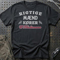 Hurlimann Rigtige Mænd Kører T-Shirt-Beklædning-Hürlimann-Sort-S-Garage Culture Shop- garage - man cave - merchandise