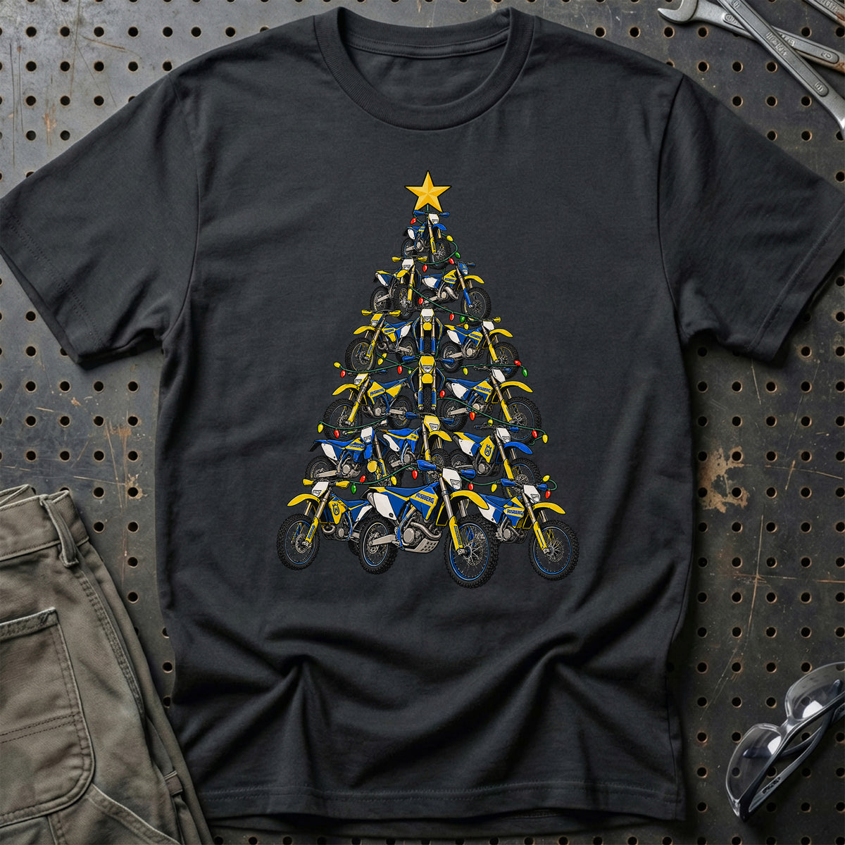 
Husaberg Juletræ Christmas Tree Unisex T-Shirt – Sort – print foran