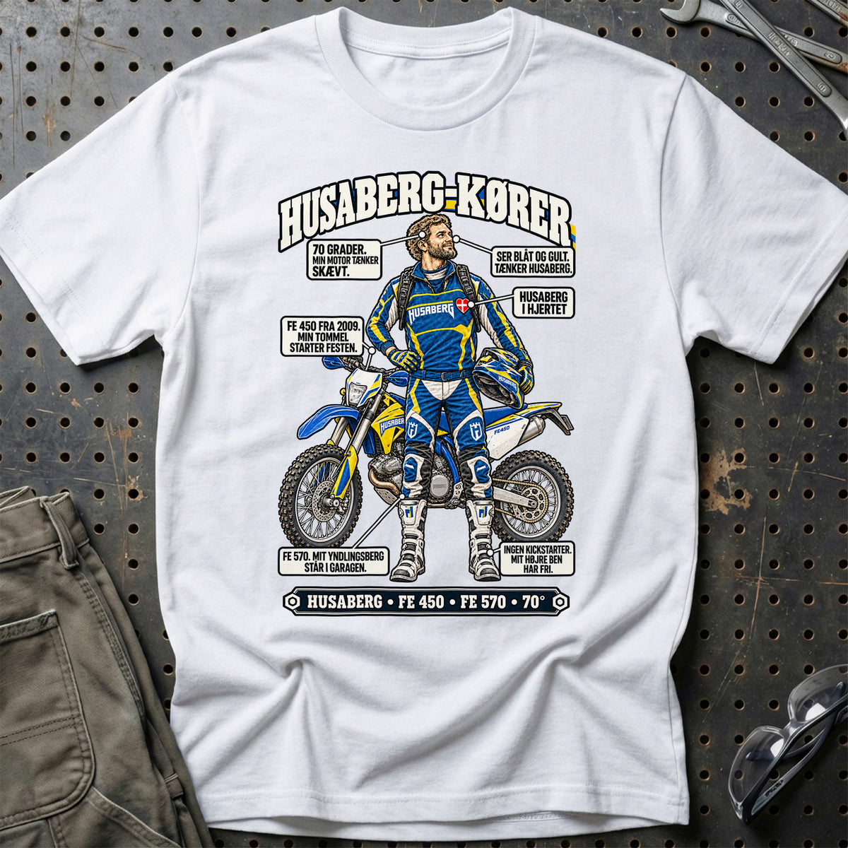 
Husaberg-Kører T-Shirt – Hvid