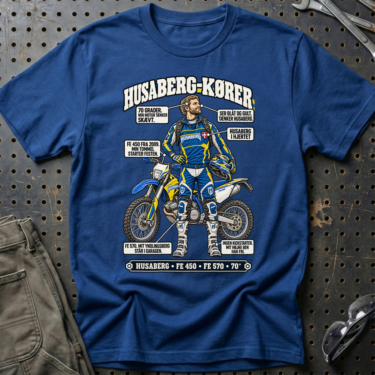 
Husaberg-Kører T-Shirt – Blå Royal