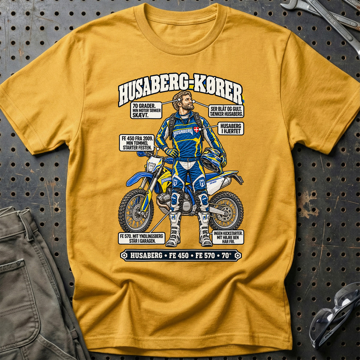 
Husaberg-Kører T-Shirt – Guld