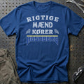 Husaberg Rigtige Mænd Kører T-Shirt-Beklædning-Husaberg-Blå Royal-S-Garage Culture Shop- garage - man cave - merchandise