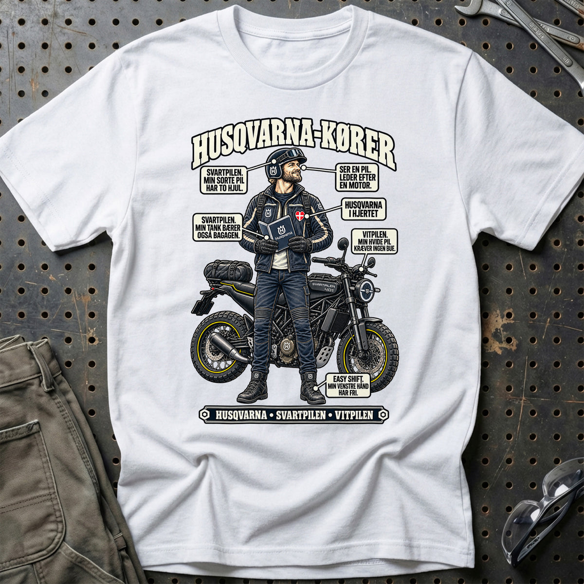 
Husqvarna-Kører T-Shirt – Hvid