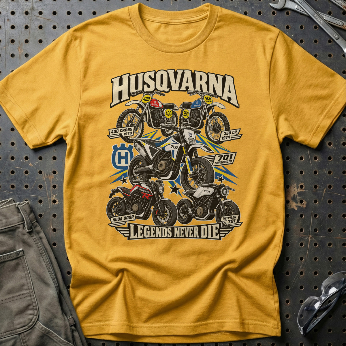 
Produktbillede af Husqvarna Legends Never Die T-Shirt