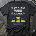 Husqvarna Rigtige Mænd Kører T-Shirt-Beklædning-Husqvarna-Sort-S-Garage Culture Shop- garage - man cave - merchandise