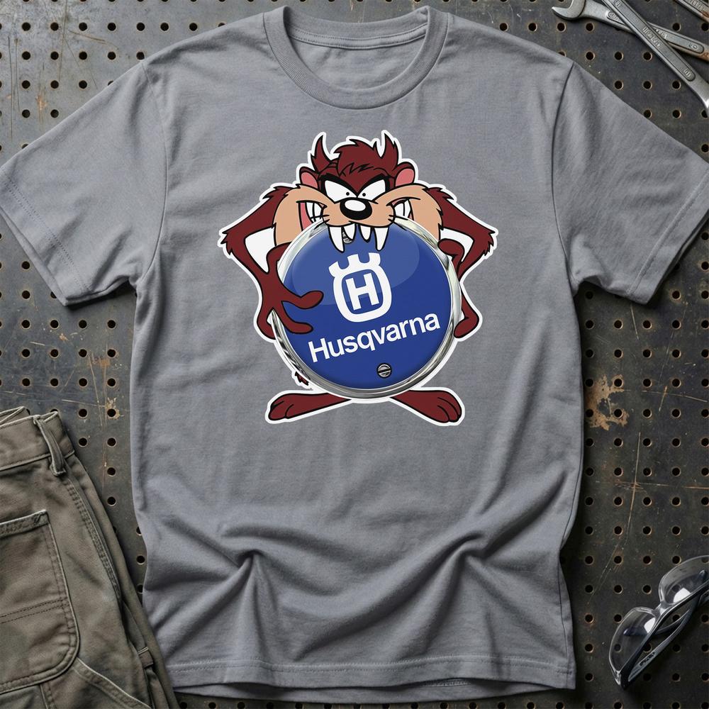 Husqvarna TAZ T-Shirt-Beklædning-Husqvarna-Grå Sport-S-Garage Culture Shop- garage - man cave - merchandise