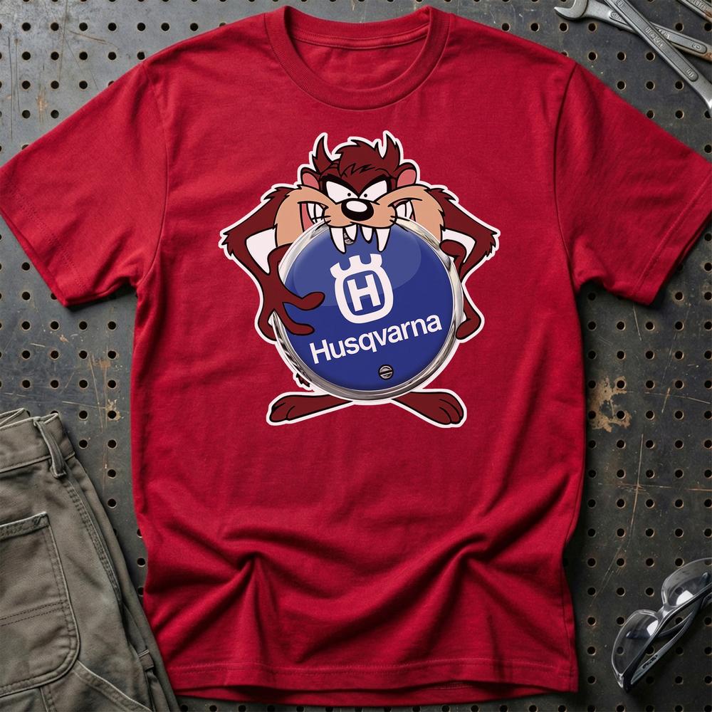 Husqvarna TAZ T-Shirt-Beklædning-Husqvarna-Rød-S-Garage Culture Shop- garage - man cave - merchandise