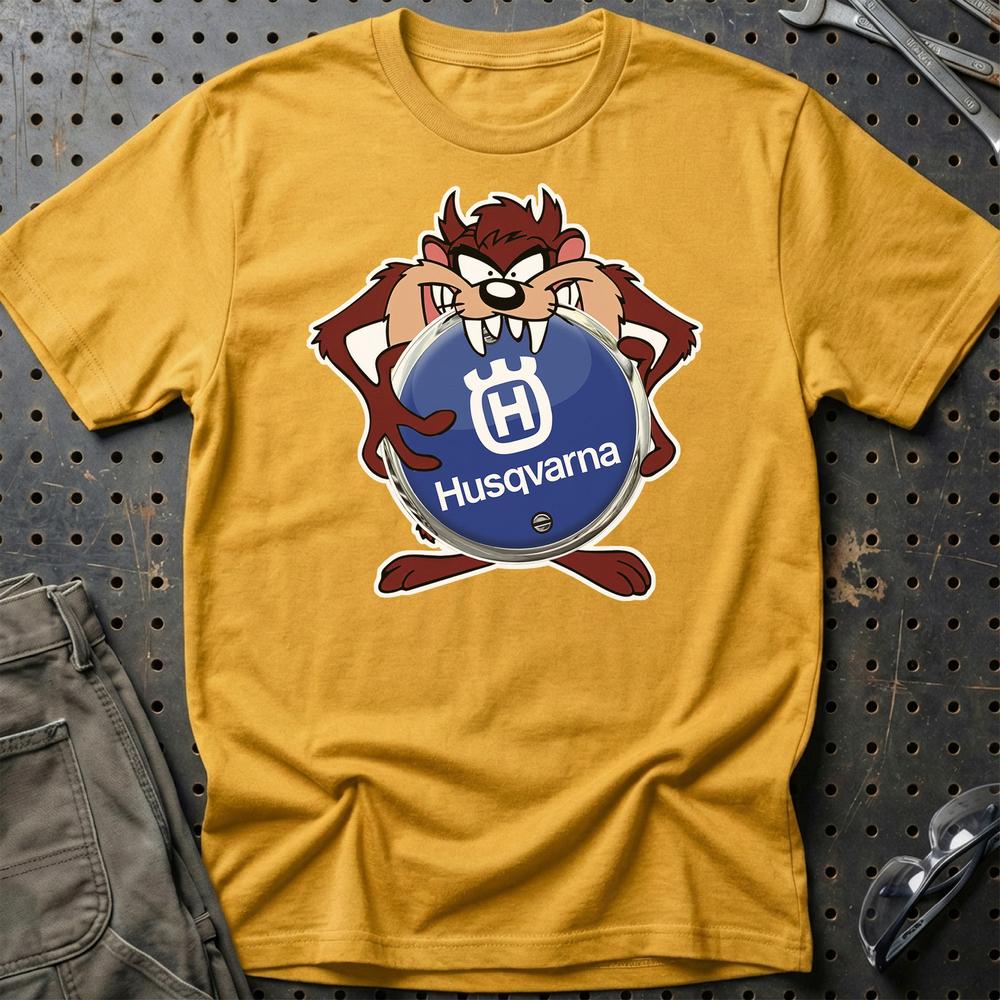 Husqvarna TAZ T-Shirt-Beklædning-Husqvarna-Guld-S-Garage Culture Shop- garage - man cave - merchandise