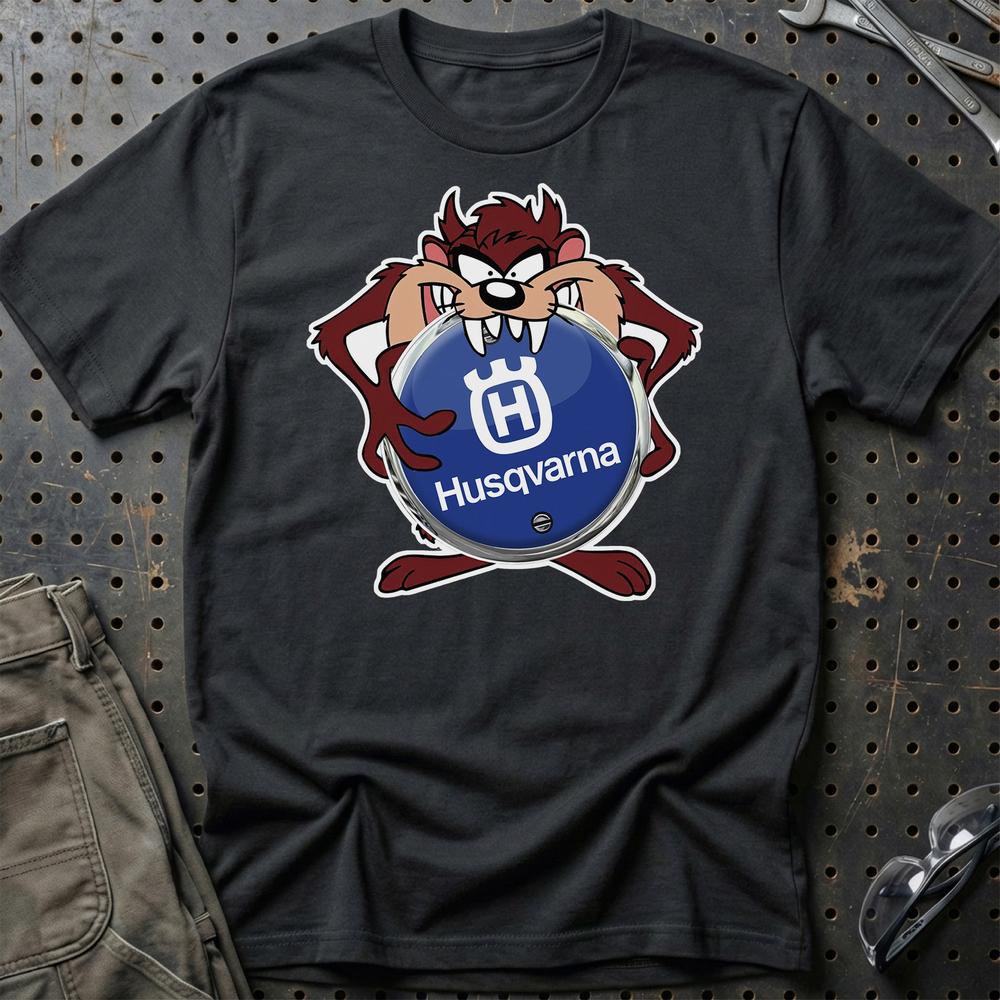 Husqvarna TAZ T-Shirt-Beklædning-Husqvarna-Sort-S-Garage Culture Shop- garage - man cave - merchandise