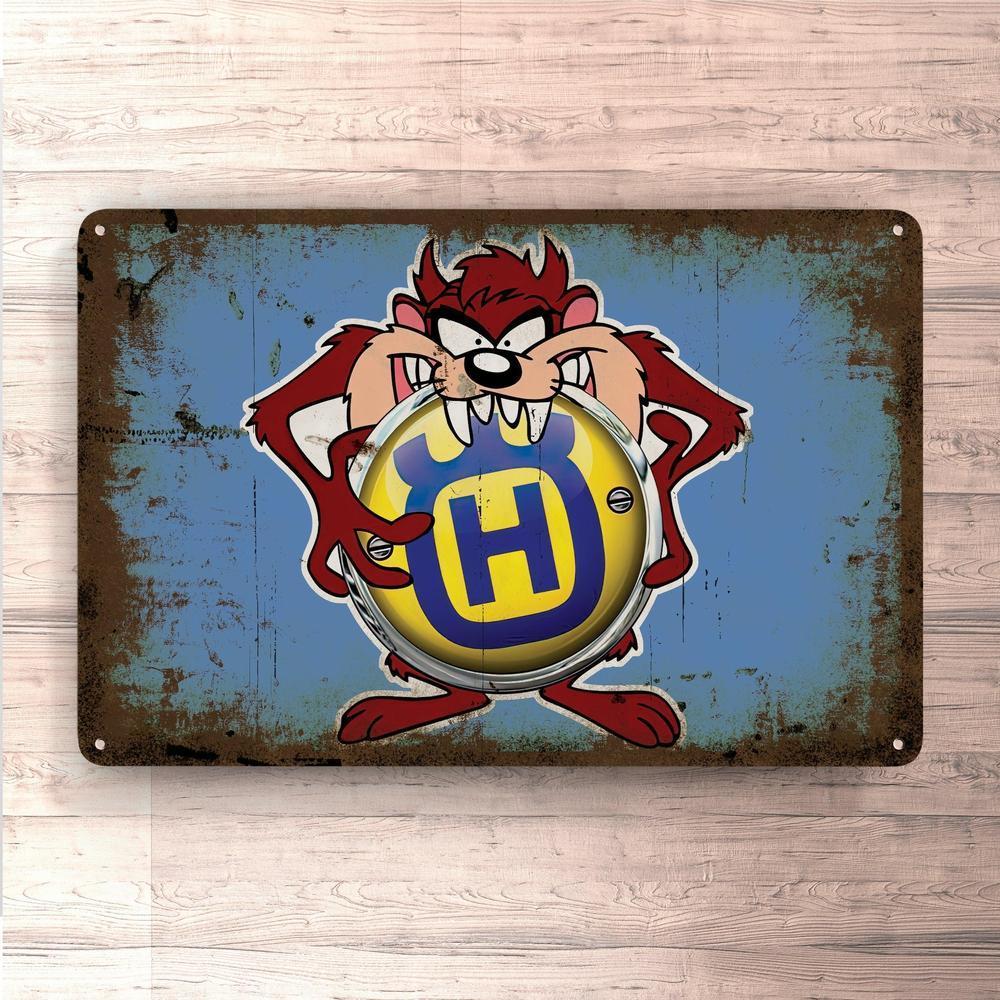 Husqvarna Taz Vintage Skilte, Musemåtte, Dørmåtte , Plakat-Skilte-Husqvarna-Garage Culture Shop- garage - man cave - merchandise