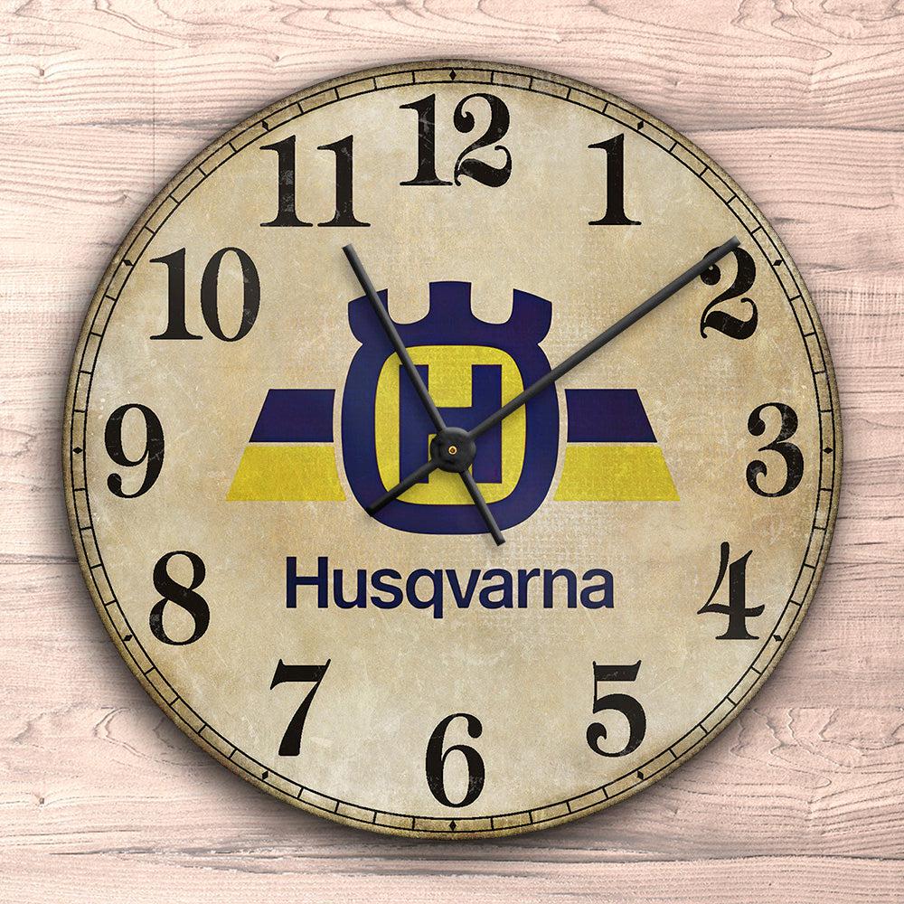 Husqvarna Vægur Rundt-Clock-Husqvarna-Garage Culture Shop- garage - man cave - merchandise