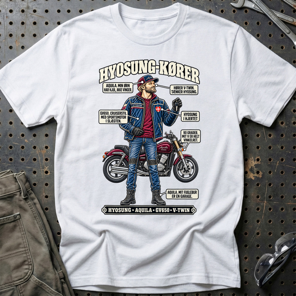
Hyosung-Kører T-Shirt – Hvid